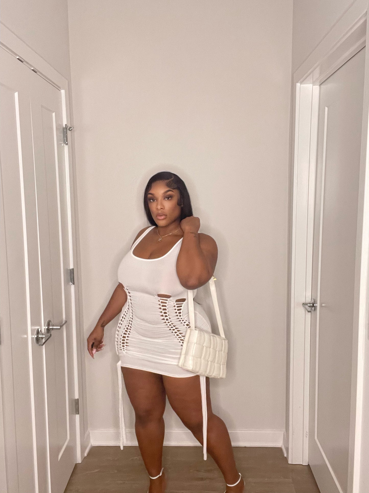 Tie Me Up Dress White