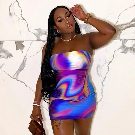 Psychedelic mini dress 