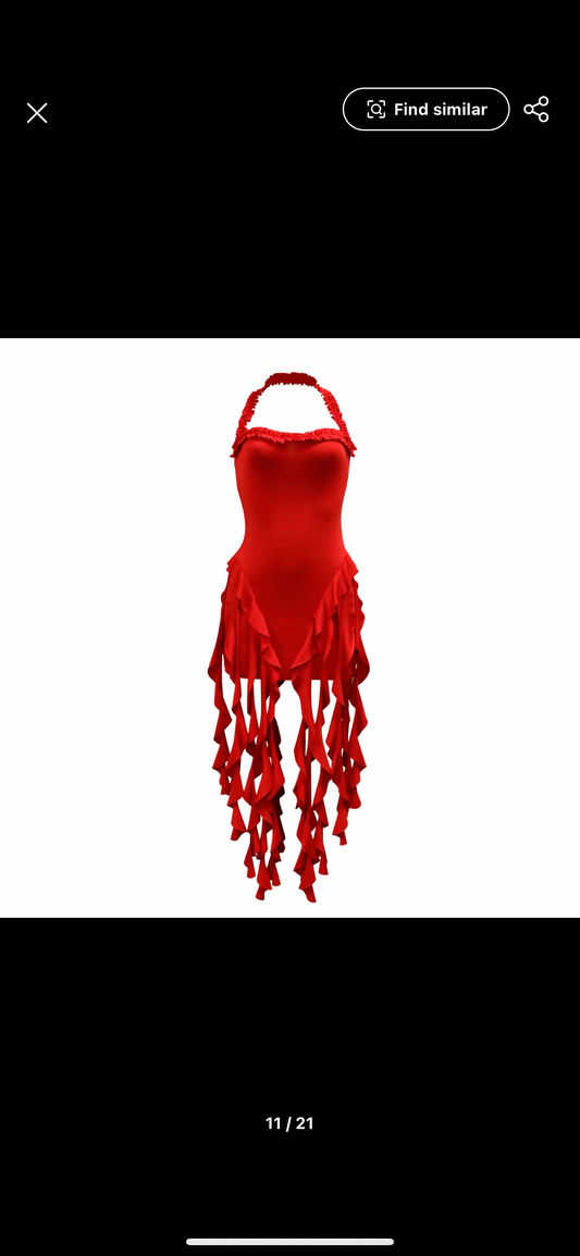 Red Velvet Mini Dress