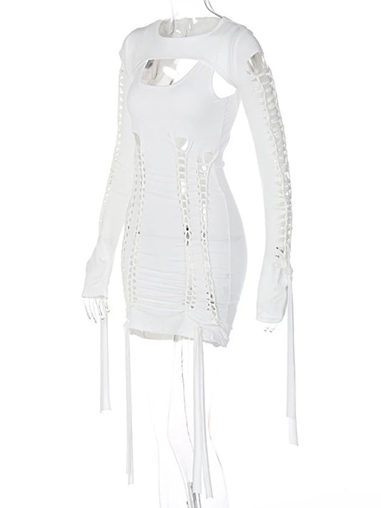Tie Me Up Dress White