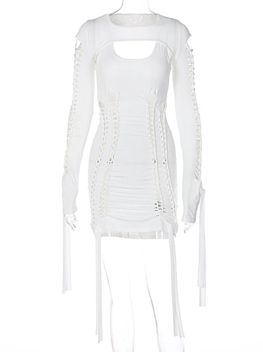 Tie Me Up Dress White