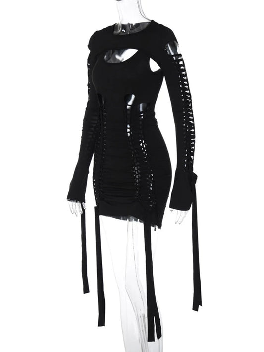 Tie Me Up Dress Black
