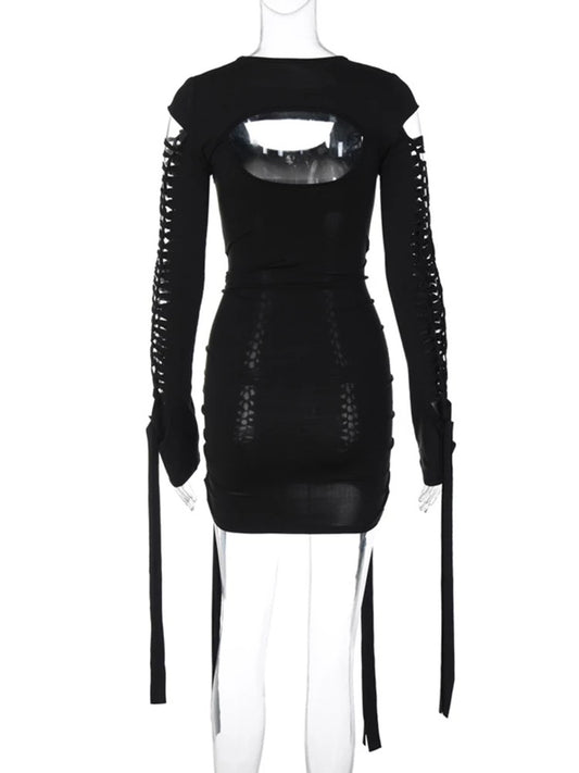 Tie Me Up Dress Black