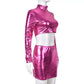 Love Galore Pink Metallic Two Piece Set